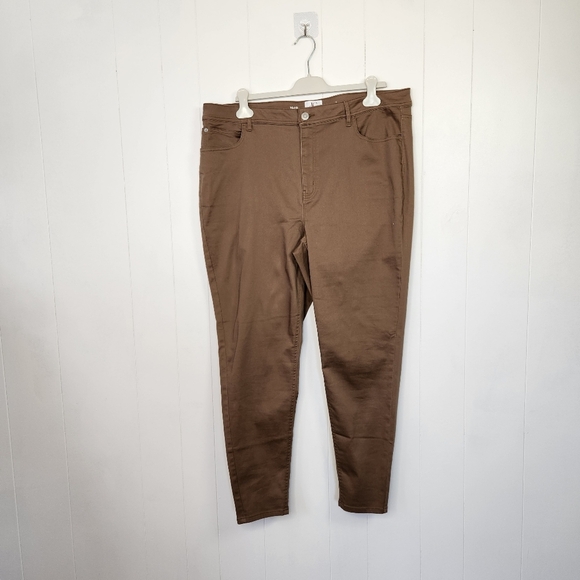 Penningtons Brown Jeggings Skinny Jeans Stretchy High Waisted Rise Plus size 22 - Picture 4 of 12